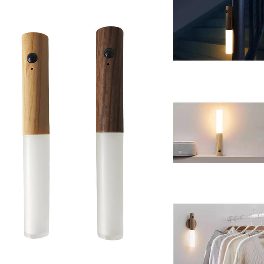Motion Sensor Smart LED Night Light Rechargeable Magnetic Wall Light Portable Lamp for Cabinet Hallway Bedroom Bath Staircase